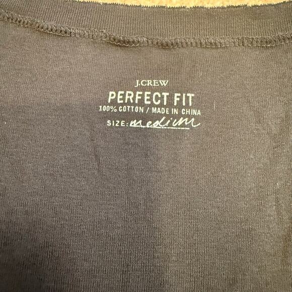 J. Crew 3 Top Bundle Medium Tees Ruffles, Henley, Perfect Fit VGUC Y2K - Picture 11 of 14